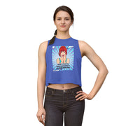 Pop Art Tee 'Teach My Facial Expressions' Women's Crop Top T-shirt