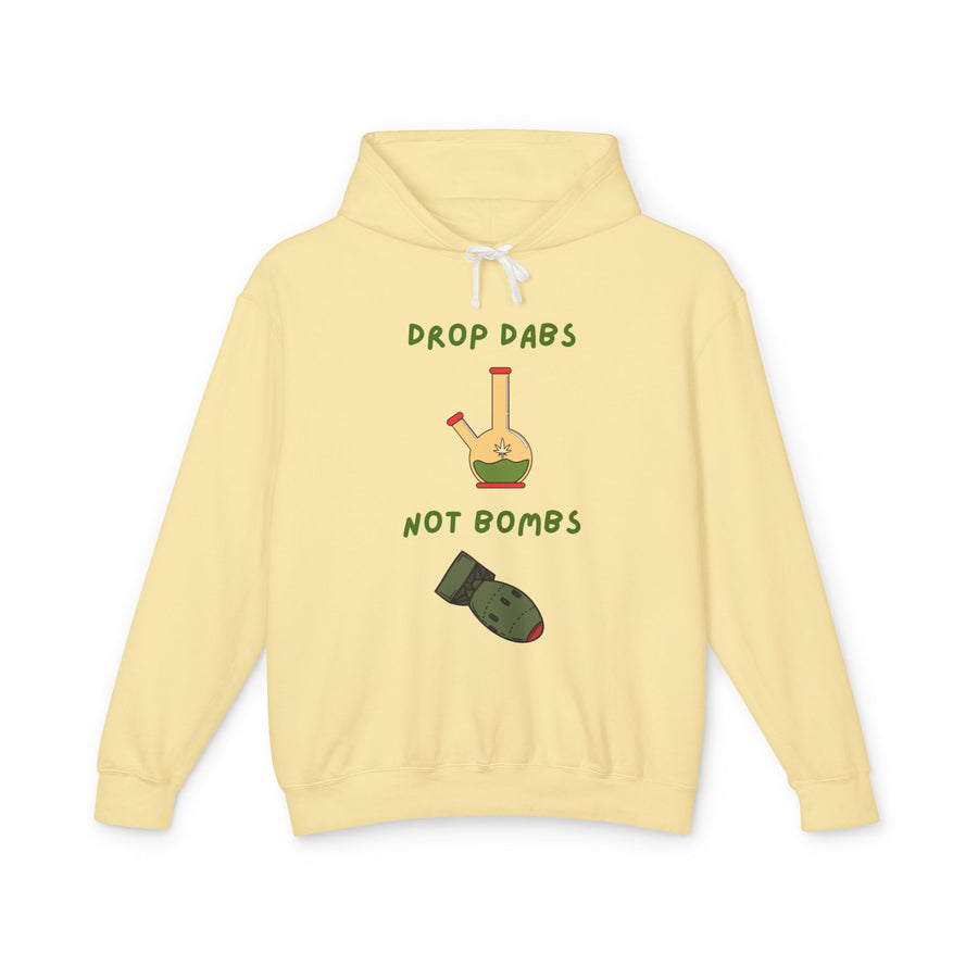 Drop Dabs Not Bombs - Unisex Lightweight Hooded Sweatshirt