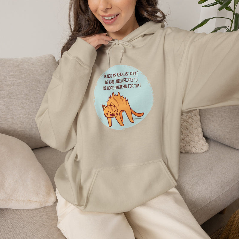 Sassy Cat Hoodie — "I’m not as mean as I could be..." Hooded Sweatshirt