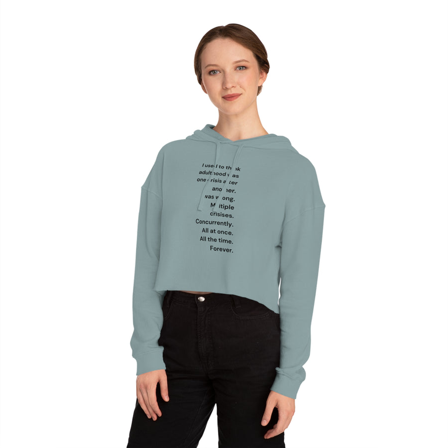 Adulthood - Women’s Cropped Hooded Sweatshirt