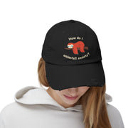 Baseball Hat - How Do I Uninstall Anxiety? Sloth Distressed Cap