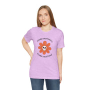Graphic Tee - Kinda Emotionless Kinda Emotional Floral Skull Mental Health Awareness T-Shirt