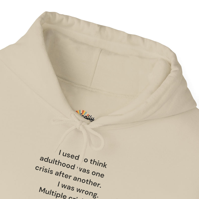 Graphic Text Hoodie — 'Adulthood' Hooded Sweatshirt