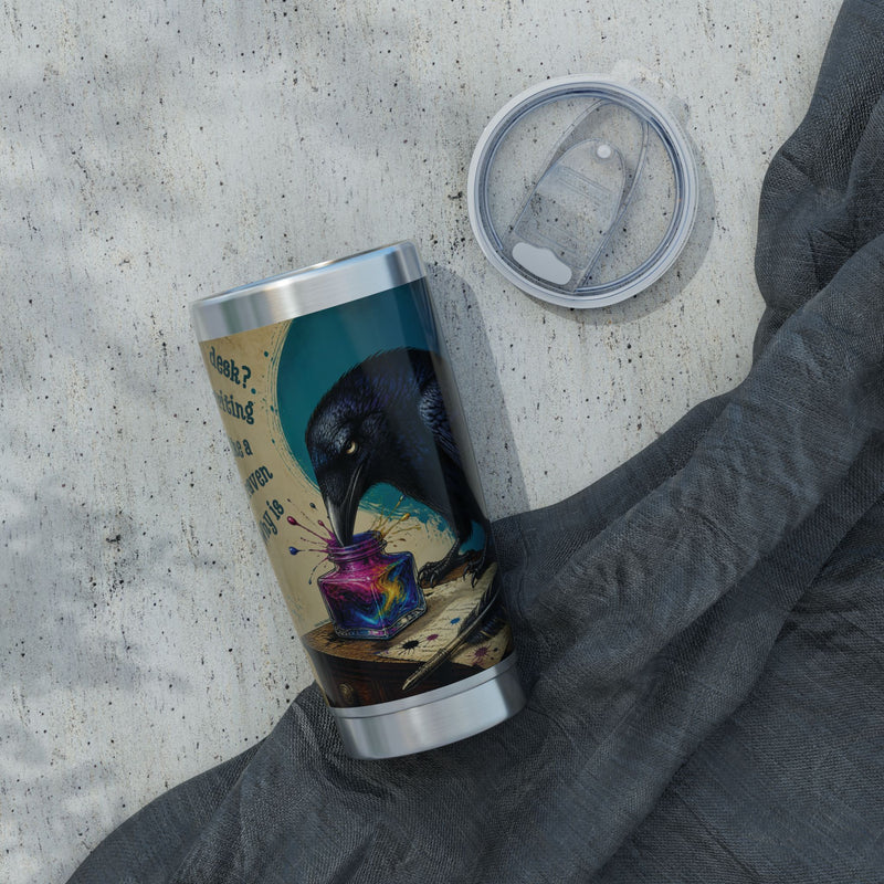 Wonderland 'Why is a Raven Like a Writing Desk' Stainless Steel Insulated Vagabond Tumbler
