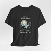 Graphic T‑Shirt — 'I Knew Who I Was This Morning'  Wonderland Quote Tee