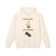 Drop Dabs Not Bombs - Unisex Lightweight Hooded Sweatshirt