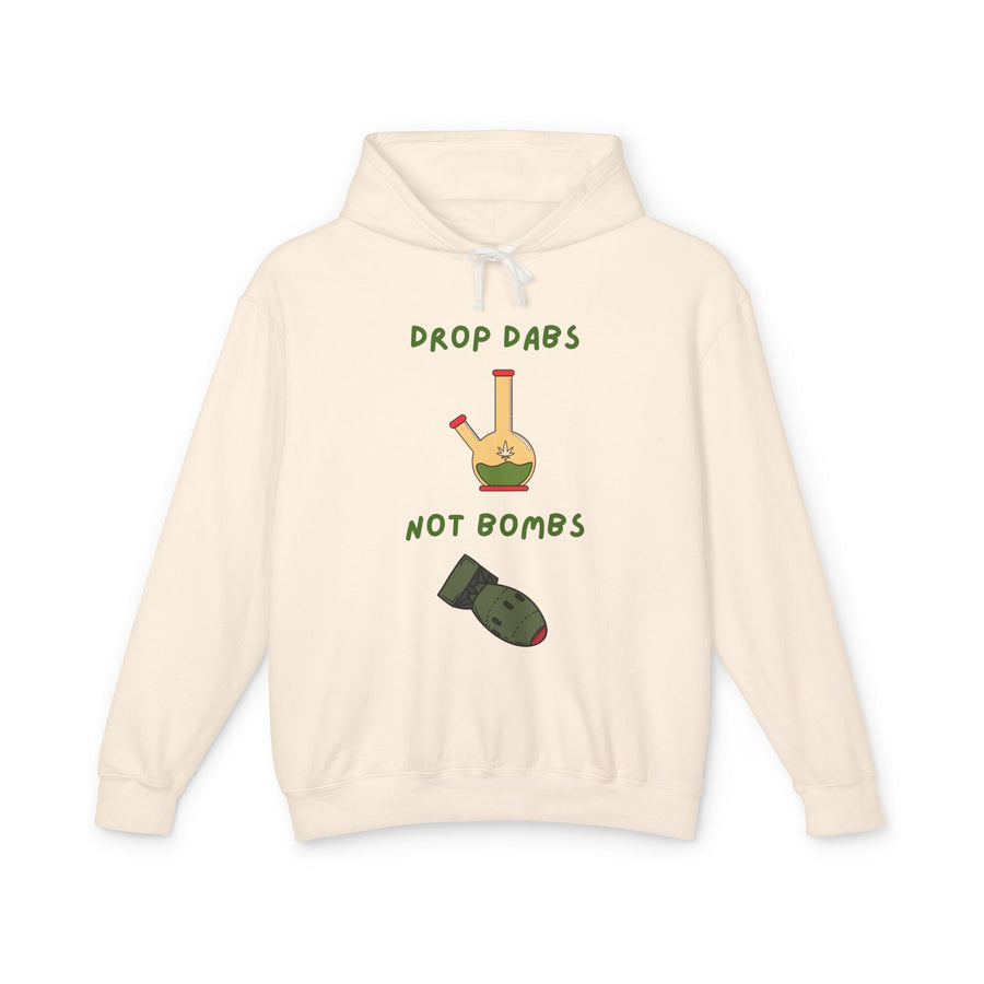 Drop Dabs Not Bombs - Unisex Lightweight Hooded Sweatshirt