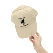 Distressed Baseball Cap — "First Of All I Am A Fucking Delight" Sassy Cat Hat