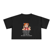 Women's Crop Top T-Shirt — Retro Pop Art 'Being Responsible Every Day?' Graphic Crop Tee