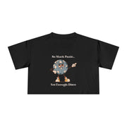 Disco Globe Ball Crop Tee — "So Much Panic... Not Enough Disco" Graphic T-shirt Top