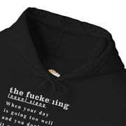 Graphic Hoodie — Minimalist 'the fuckening' Definition Hooded Sweatshirt