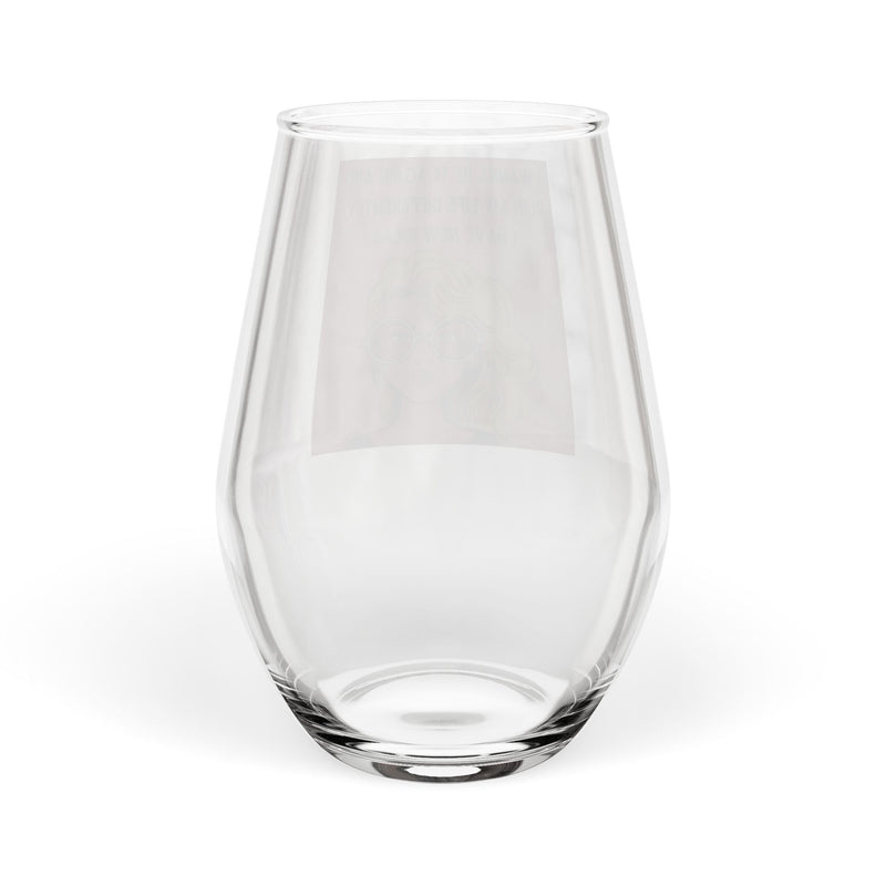 Retro Pop Art Stemless Wine Glass – 14 Again