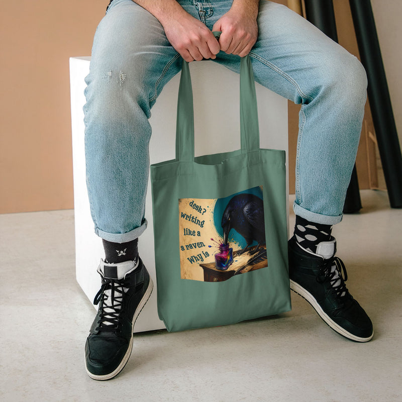 Wonderland "Why is a Raven Like a Writing Desk?" Cotton Tote Bag