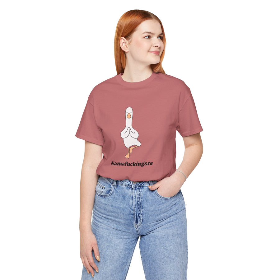 Goose Yoga Tee — "Namafuckingste" Funny Meditation T-Shirt