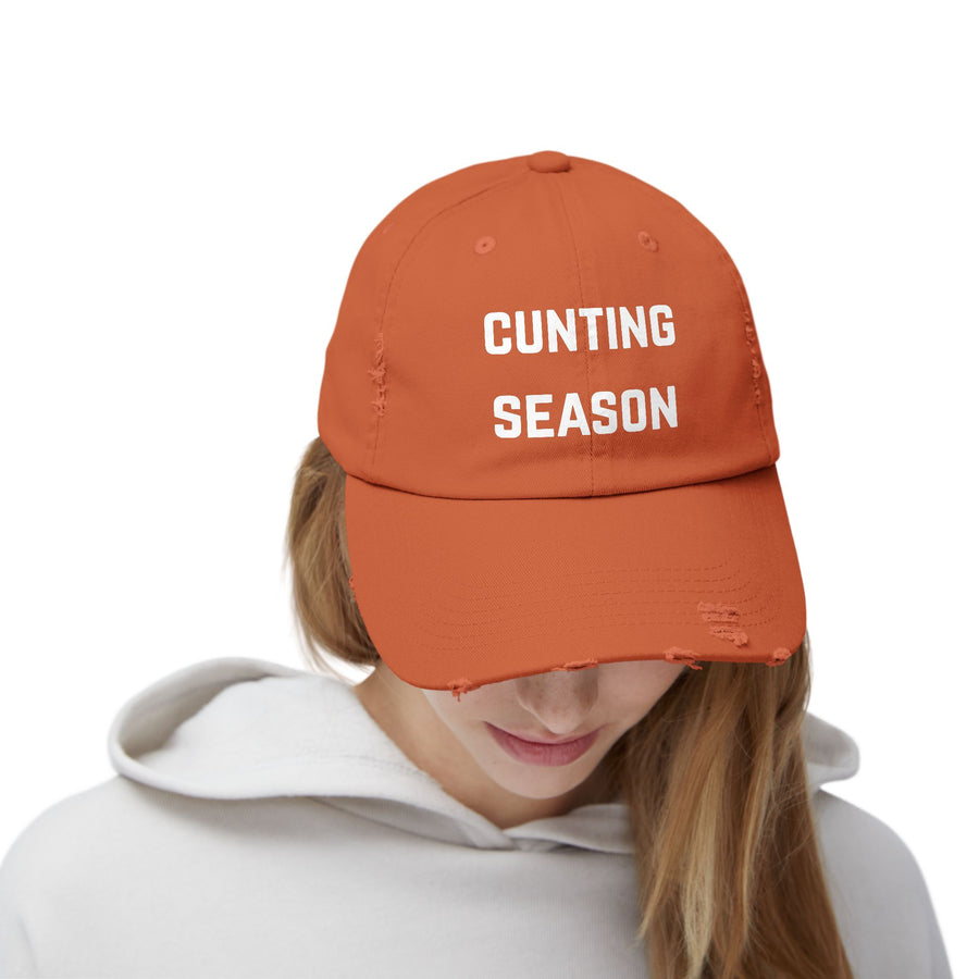 "Cunting Season" Distressed Cap