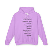 Adulthood - Unisex Lightweight Hooded Sweatshirt