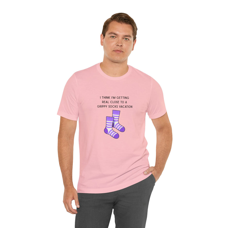 Graphic Tee - "Grippy Socks Vacation" Mental Health Awareness T-Shirt