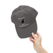 Distressed Baseball Cap — "First Of All I Am A Fucking Delight" Sassy Cat Hat