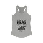 Transfer Menstrual Cramps - Women's Ideal Racerback Tank