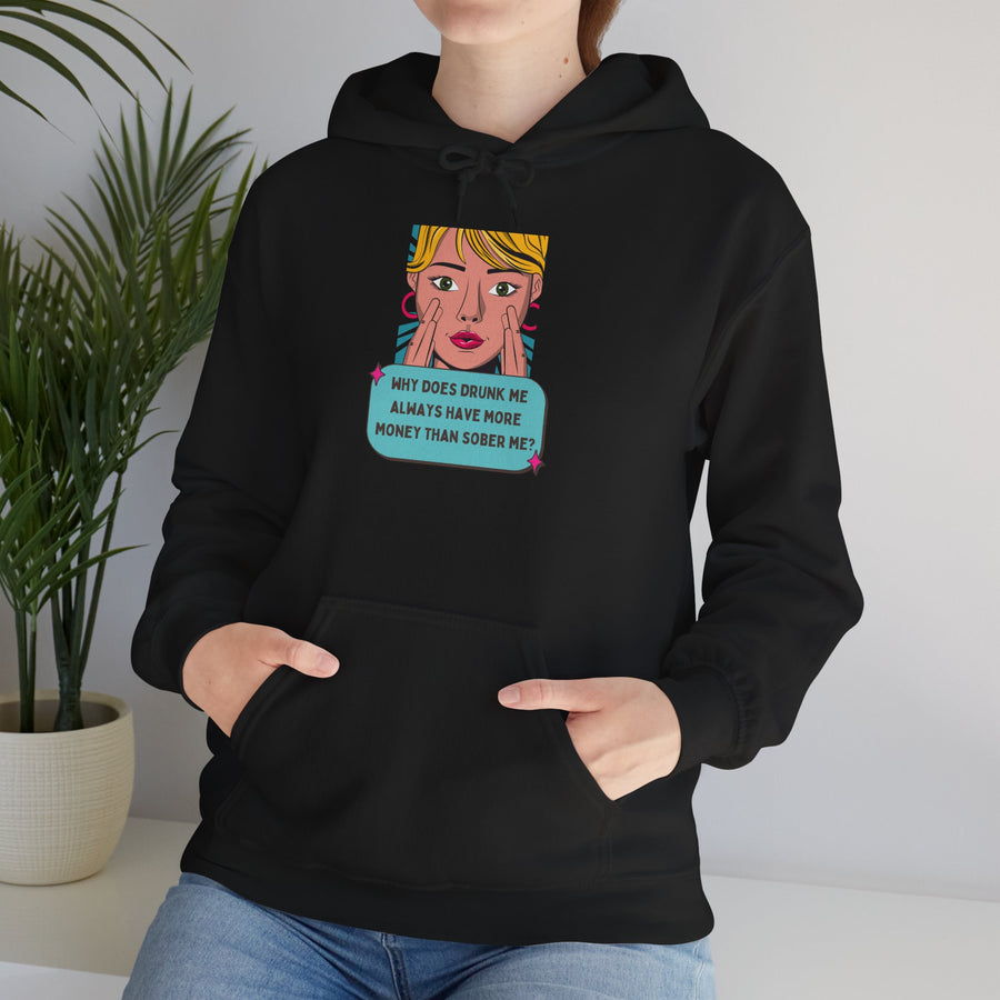 Pop Art Hoodie — Drunk Me Graphic Hooded Sweatshirt