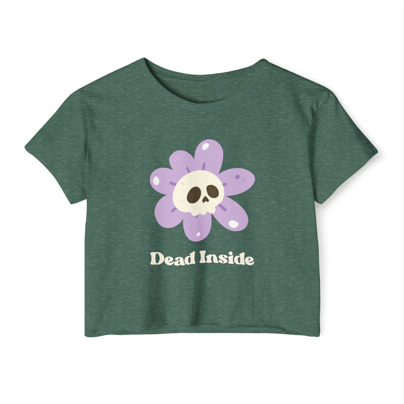 Women's Festival Crop Top - "Dead Inside" Graphic Tee