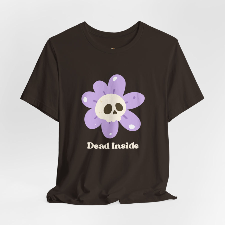 "Dead Inside" Skull Flower Tee — Mental Health Awareness T‑Shirt