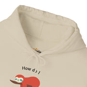 Graphic Sloth Hoodie — “How Do I Uninstall Anxiety?” Mental Health Hooded Sweatshirt