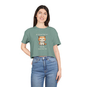 Crop T-Shirt — Sassy Cat "It's Not Just My Face I Really Don't Like You" Graphic Tee