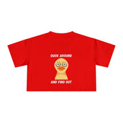 "Duck Around and Find Out" Crop Tee — Graphic T-shirt Top