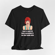 Pop Art Tee – "I Need to Teach My Facial Expressions to Use Their Inside Voice" Graphic T-Shirt