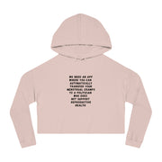 Transfer Menstrual Cramps - Women’s Cropped Hooded Sweatshirt