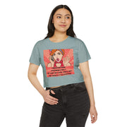Pop Art Crop Top T-shirt — "Being Responsible Adult Every Single Day?" Graphic Tee for Women