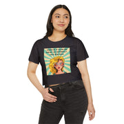 Retro Pop Art Crop Top T-shirt — “I Wanna Be 14 Again and Ruin My Life Differently” Graphic Tee