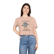 Disco Globe Ball Crop Tee — "So Much Panic... Not Enough Disco" Graphic T-shirt Top
