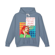 Return Policy On A Man - Unisex Lightweight Hooded Sweatshirt