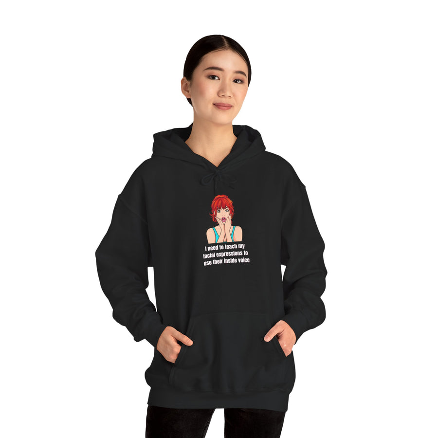 Pop Art Hoodie — 'Facial Expressions' Graphic Hooded Sweatshirt