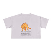 Crop Tee — Sassy Cat Graphic with Quote: "I’m Not As Mean As I Could Be, and I Need People To Be More Grateful For That" T-shirt Top