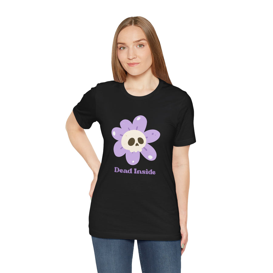 "Dead Inside" Skull Flower Tee — Mental Health Awareness T‑Shirt