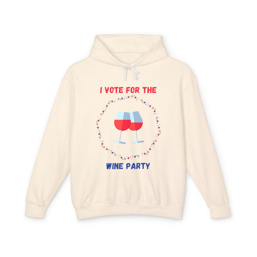 Wine Party - Unisex Lightweight Hooded Sweatshirt