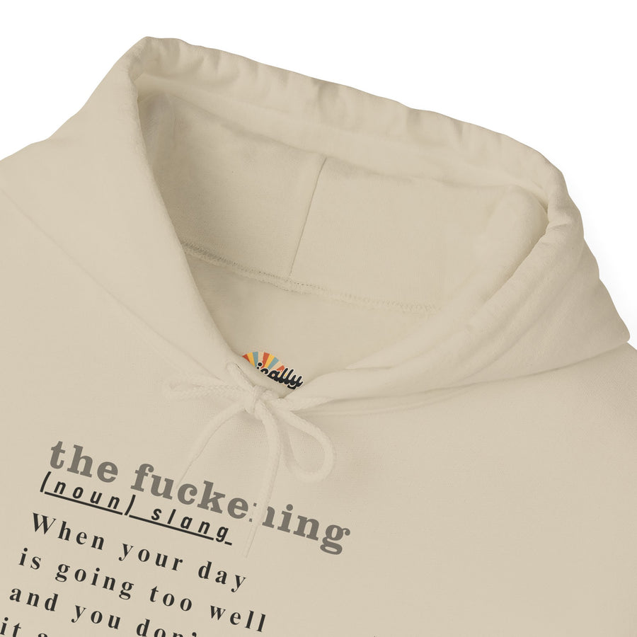 Graphic Hoodie — Minimalist 'the fuckening' Definition Hooded Sweatshirt