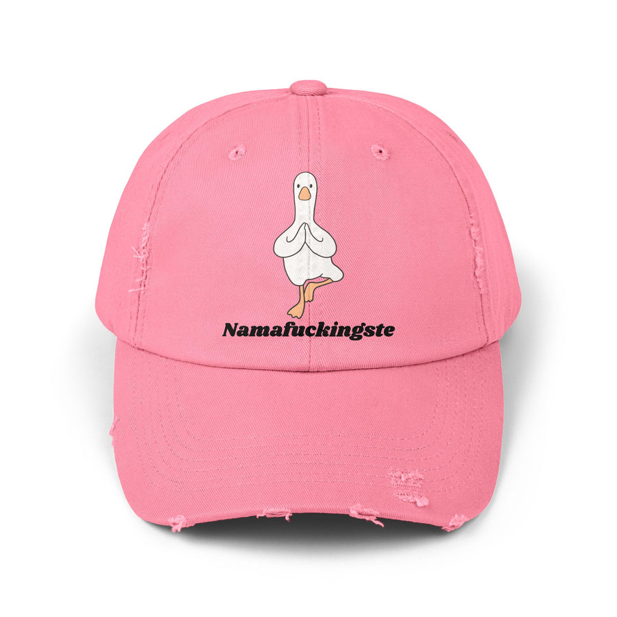 Distressed Cap — 'Namafuckingste' Yoga Goose Baseball Hat