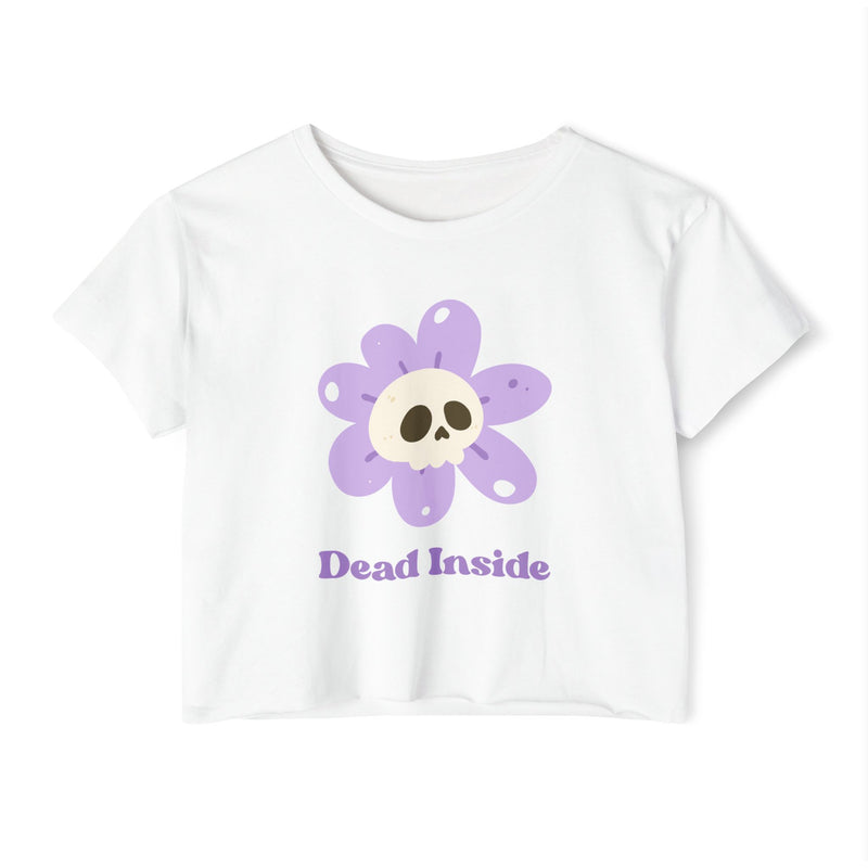 Women's Festival Crop Top Tee - Dead Inside