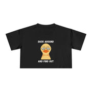 "Duck Around and Find Out" Crop Tee — Graphic T-shirt Top