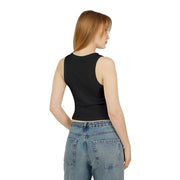 Racer Tank — "I’m Not Crazy, My Reality Is Just Different From Yours" Wonderland Graphic Crop Top