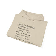Graphic Hoodie — Minimalist 'the fuckening' Definition Hooded Sweatshirt