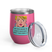 Drunk Me Pop Art Wine Tumbler - Stainless Steel 12oz