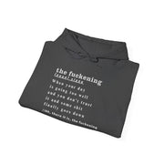 Graphic Hoodie — Minimalist 'the fuckening' Definition Hooded Sweatshirt