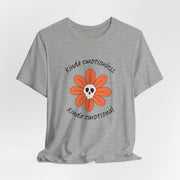 Graphic Tee - Kinda Emotionless Kinda Emotional Floral Skull Mental Health Awareness T-Shirt