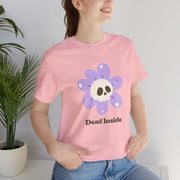 "Dead Inside" Skull Flower Tee — Mental Health Awareness T‑Shirt