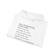 Graphic Hoodie — Minimalist 'the fuckening' Definition Hooded Sweatshirt
